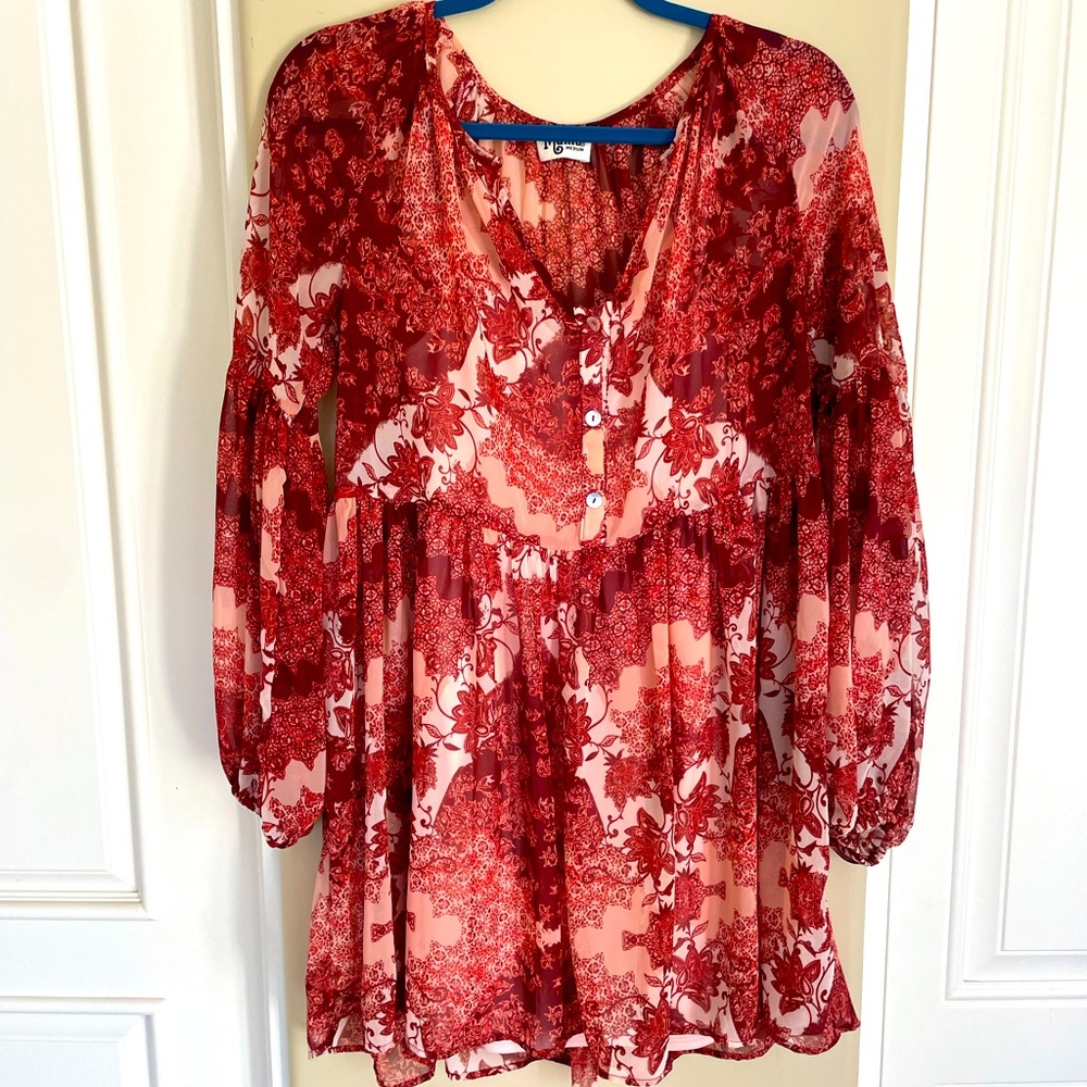 Show me your mumu long balloon sleeve mini dress